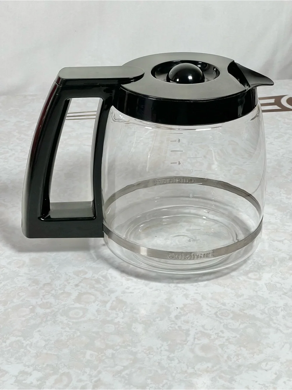 Cuisinart Clear Glass Coffee Carafe with Black Lid & Handle